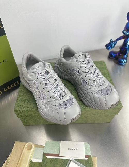 Gucci Sheepskin Mesh 3D Logo Sneakers