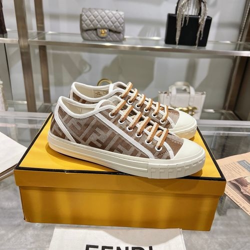 Fendi Domino Sneakers Denim FF Embroidery