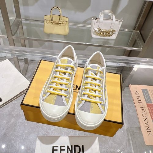 Fendi Domino Sneakers Denim FF Embroidery