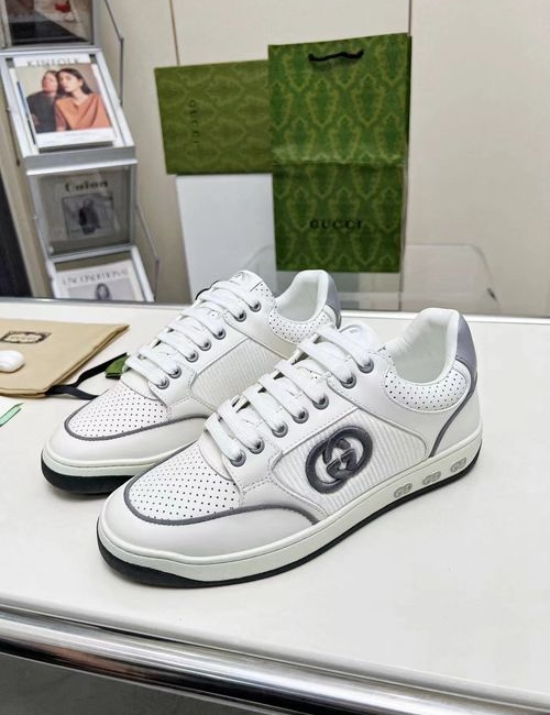 Gucci Interlocking G Logo Leather Sneakers