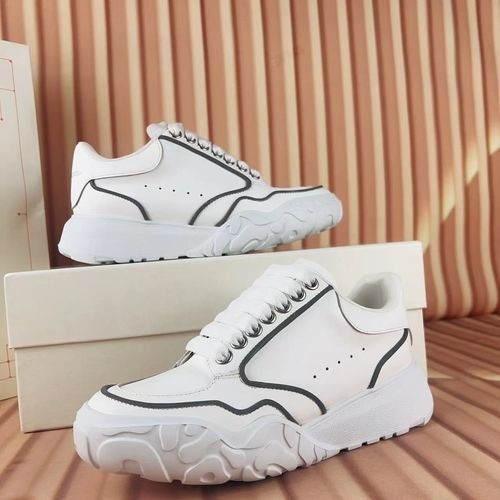 McQueen Sneakers Genuine Leather Soft Breathable Sole