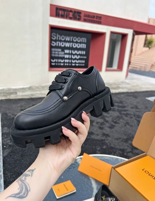 Louis Vuitton LV Retro Thick-sole Leather Loafers