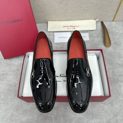 Ferragamo Moccasin Loafers With Gancini Buckle