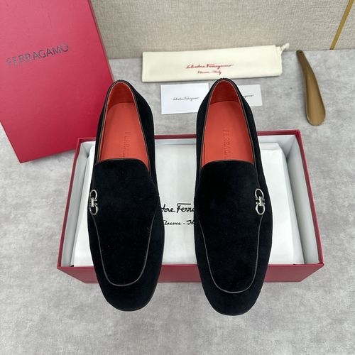 Ferragamo Moccasin Loafers With Gancini Buckle