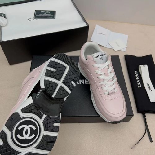Chanel Panda Color Casual Leather Sneakers