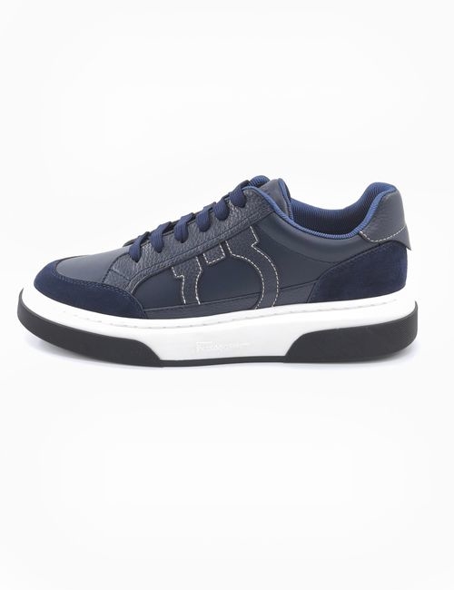 Ferragamo Perforated Leather Casual Sneakers