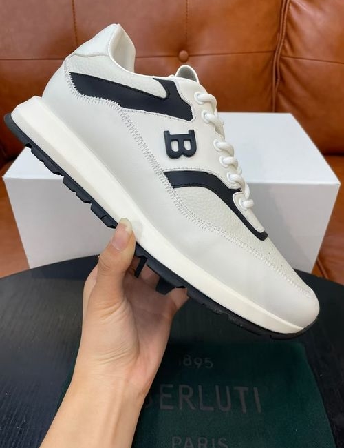 Berluti Stitched Leather Casual Sports Shoes
