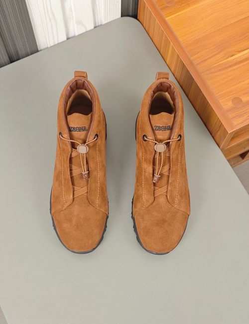 Zegna Triple Stitch Suede Casual Shoes