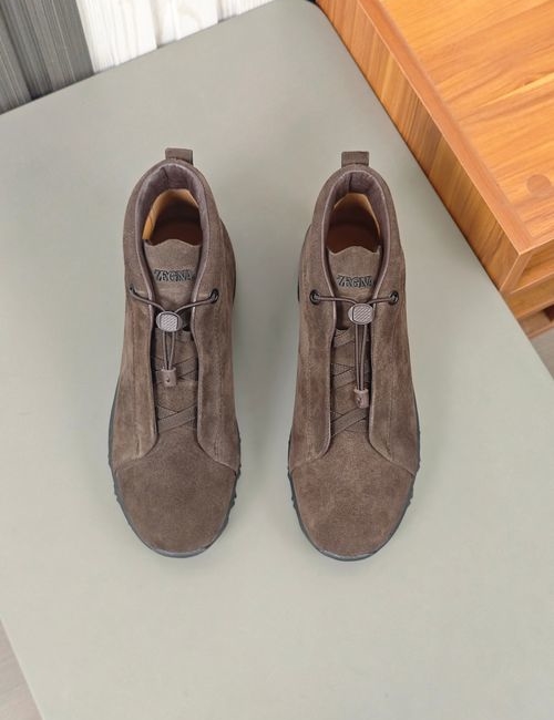 Zegna Triple Stitch Suede Casual Shoes