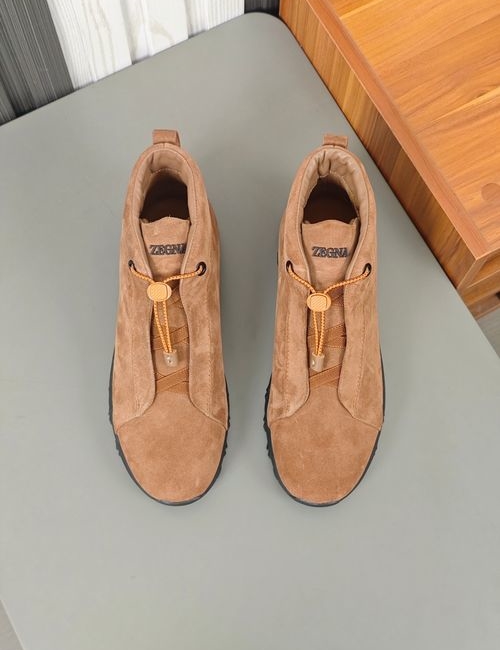 Zegna Triple Stitch Suede Casual Shoes