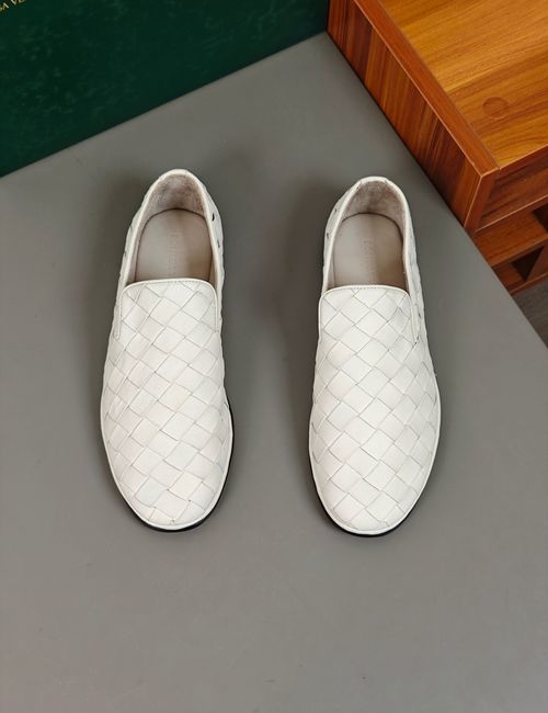 Bottega Veneta BV Woven Leather Loafers With Leather Sole