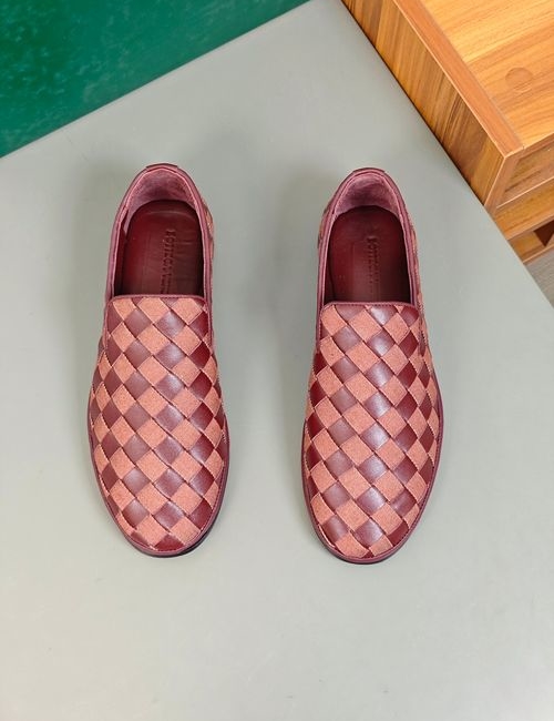 Bottega Veneta BV Woven Leather Loafers With Leather Sole