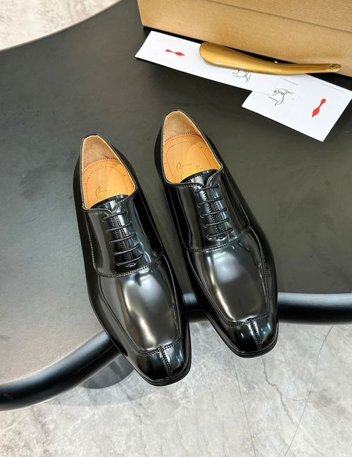 Christian Louboutin Red Sole Leather Loafer Shoes
