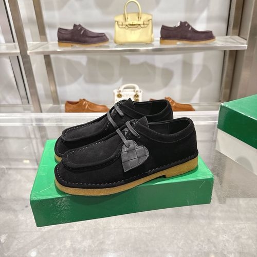 Bottega Veneta BV Square Toe Woven Suede Loafers
