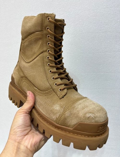Balenciaga Vintage Work Boots With Embossed Logo