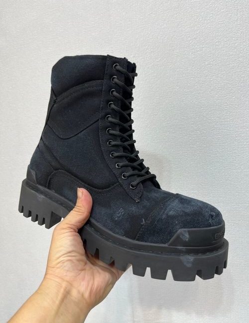 Balenciaga Vintage Work Boots With Embossed Logo