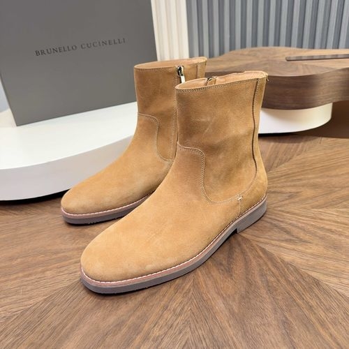 Brunello Cucinelli BC Suede Chelsea Boots With Goodyear Welt