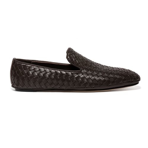 Bottega Veneta BV Round Toe Woven Sheepskin Flats