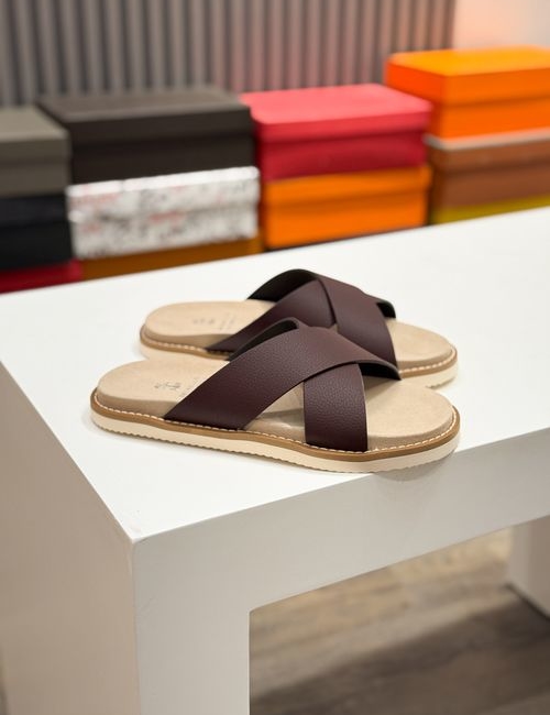 Brunello Cucinelli BC Suede Cowhide TPU Foam Slides