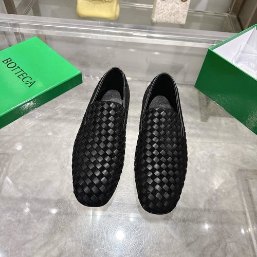 Bottega Veneta BV Woven Style Round-toe Dress Shoes