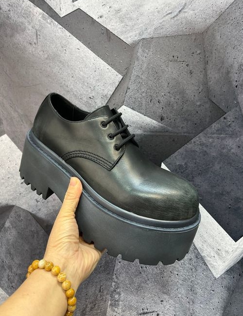 Balenciaga Strike Venom Vintage Leather Derby Shoes