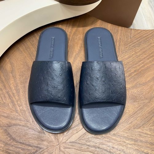 Bottega Veneta BV Ostrich Pattern Cowhide Slide Slippers Non-slip Sole