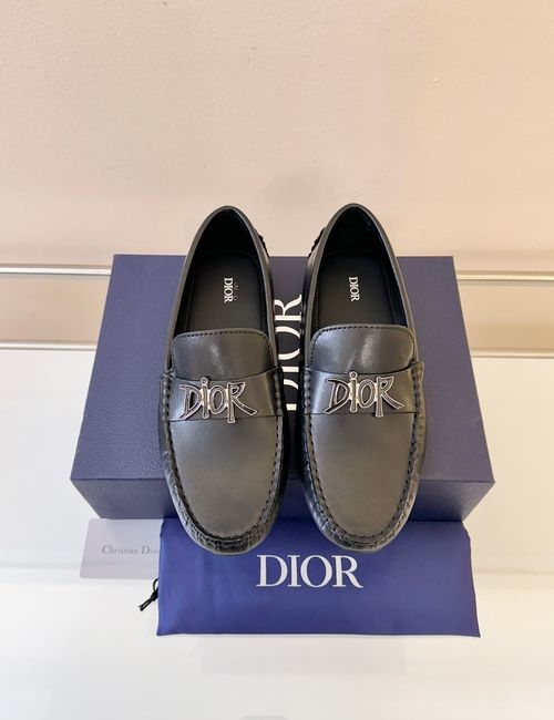Tods Litchi Grain Suede Leather Loafers