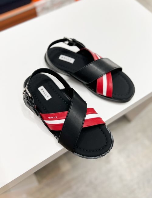Bally Cowhide Webbing Slides Super Comfort