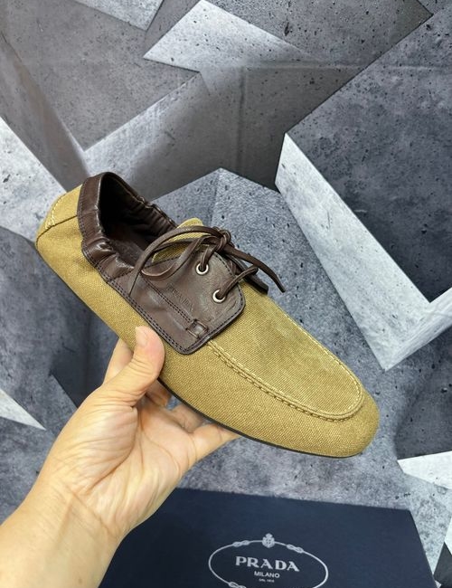 Prada Shuffle Stitched Washed Fabric Casual Shoes