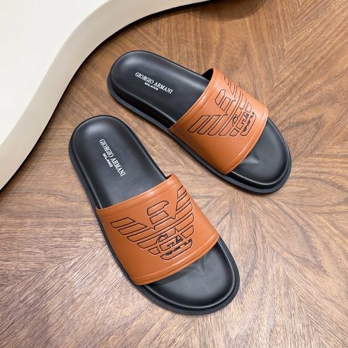 Armani Embossed Casual Slip On Slides