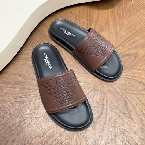 Armani Embossed Casual Slip On Slides