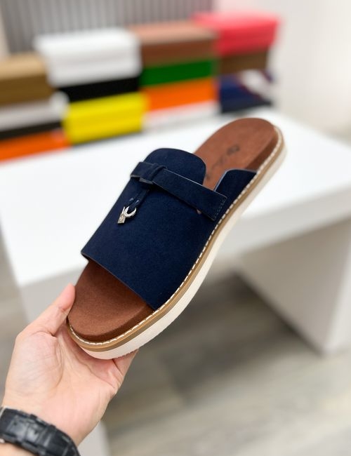 Loro Piana LP Summer Walk Cross Strap Mule Slippers