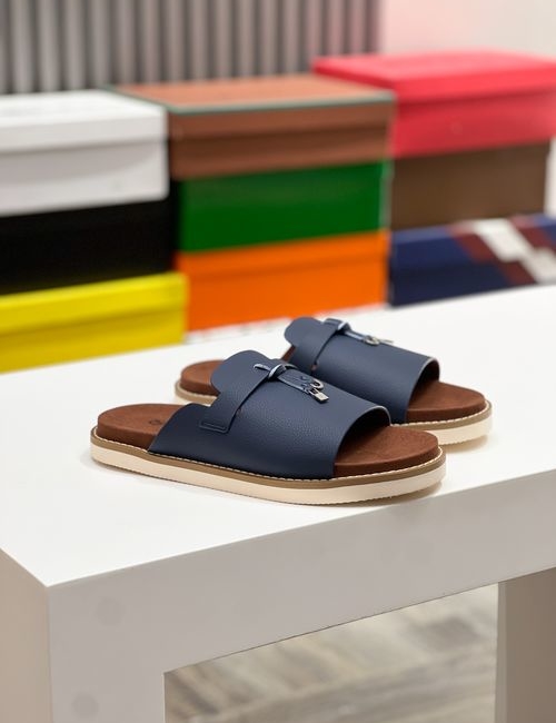 Loro Piana LP Summer Walk Cross Strap Mule Slippers