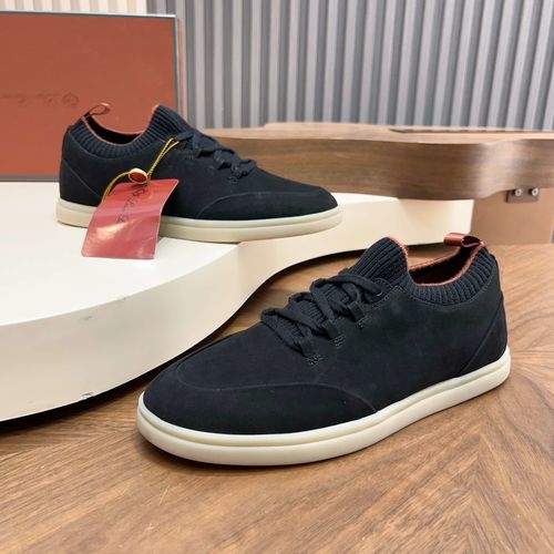Loro Piana LP Soho Walk Casual Shoes With Double-Color Knit Trim