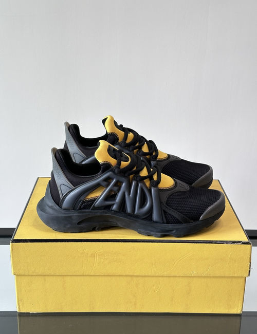 Fendi Tag Mesh Running Shoes With Rubber Sole