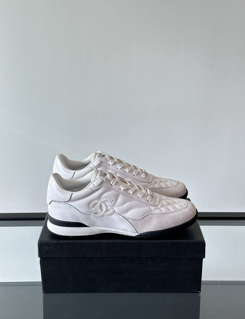 Chanel Panda Color Quilted Tennis Shoes