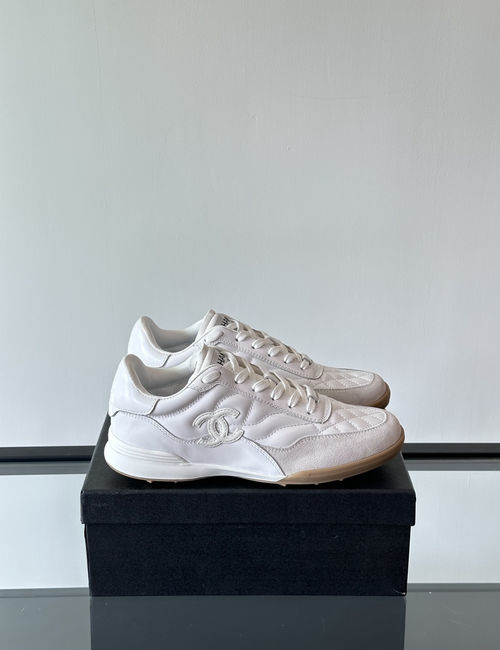 Chanel Panda Color Quilted Tennis Shoes