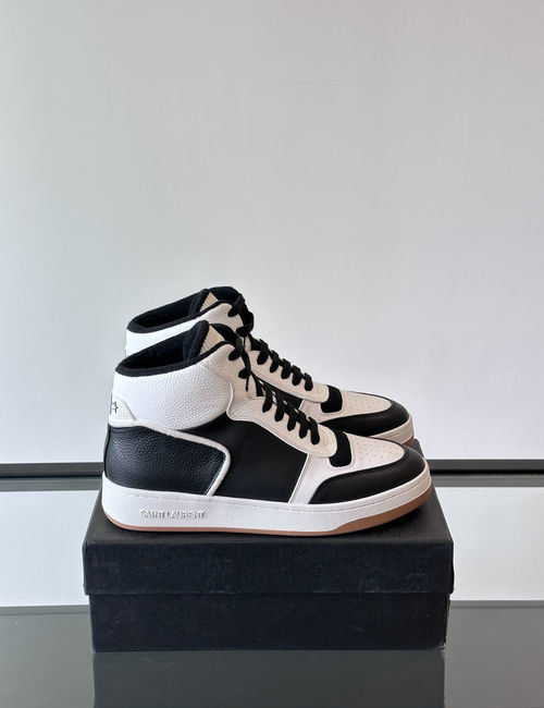Yves Saint Laurent YSL High-Top Lace-Up Sneakers With Soft Towel Lining And Comfort Insole