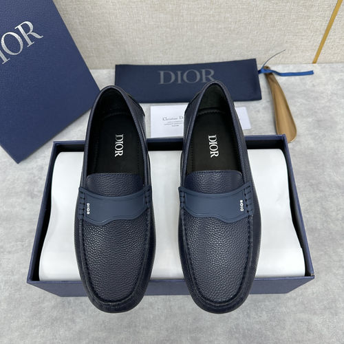 Christian Dior CD Leather Loafers With Bee Patch