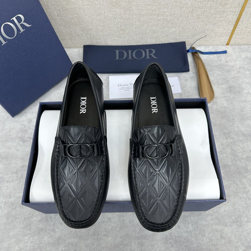 Christian Dior CD Leather Loafers With Bee Patch