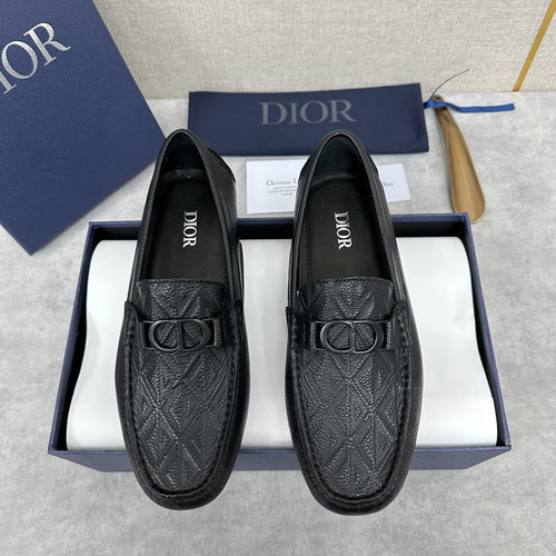 Christian Dior CD Leather Loafers With Bee Patch