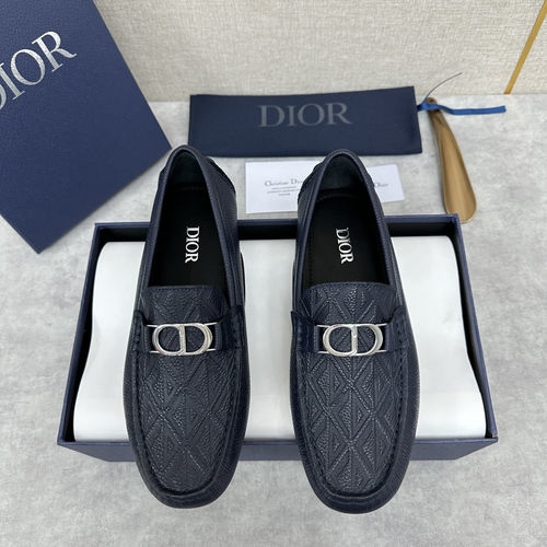 Christian Dior CD Leather Loafers With Bee Patch