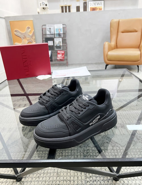 Valentino Premium Stitched Leather Casual Sneakers