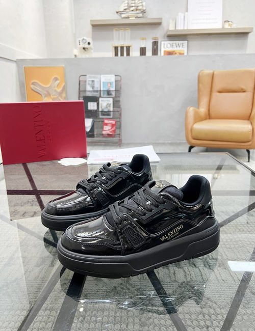 Valentino Premium Stitched Leather Casual Sneakers
