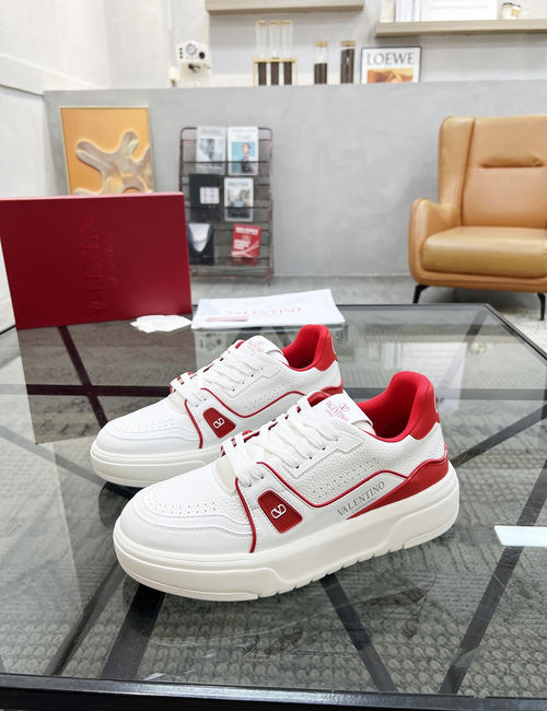 Valentino Premium Stitched Leather Casual Sneakers