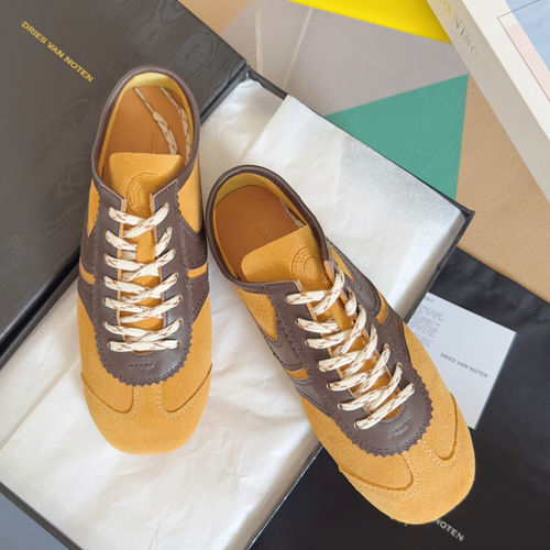 Dries Van Noten DVN Retro Suede Paneled Sneakers