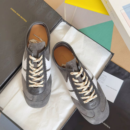 Dries Van Noten DVN Retro Suede Paneled Sneakers