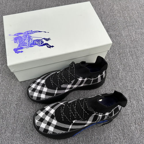 Burberry Check Pattern Neptune Sneakers