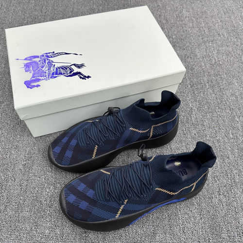 Burberry Check Pattern Neptune Sneakers