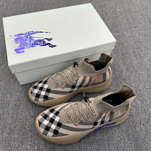 Burberry Check Pattern Neptune Sneakers
